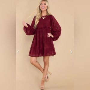 AURA Till Love Gives Cranberry Dress - XS